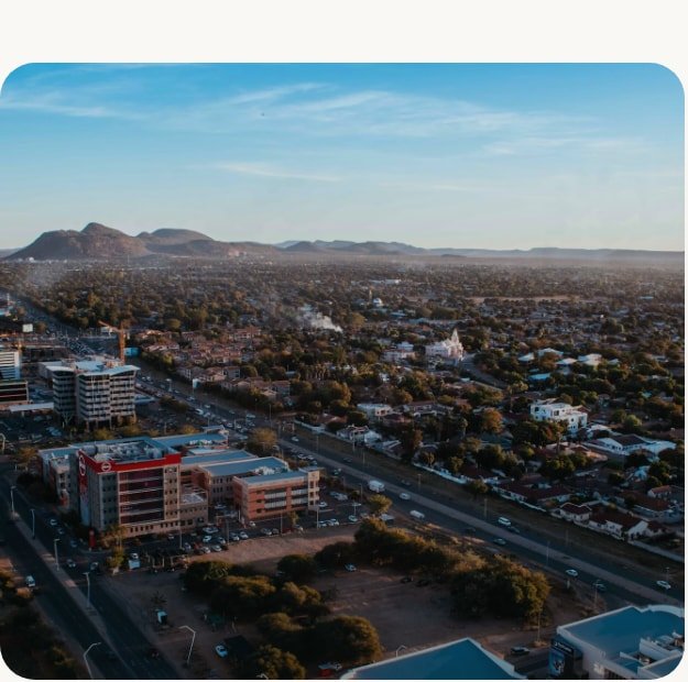 Aerial view of Botswana